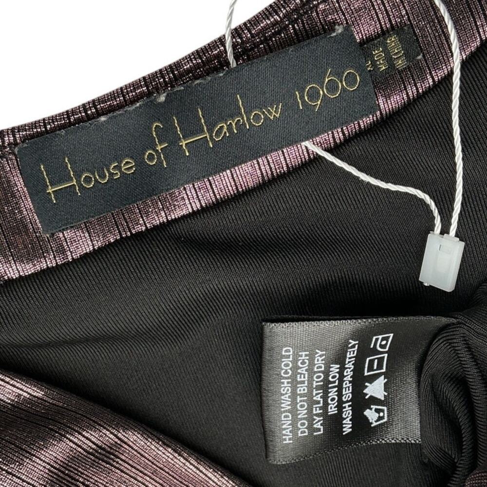 House Of Harlow 1960 Metallic Brown Bourdin Blouse Size XL - Picture 4 of 4